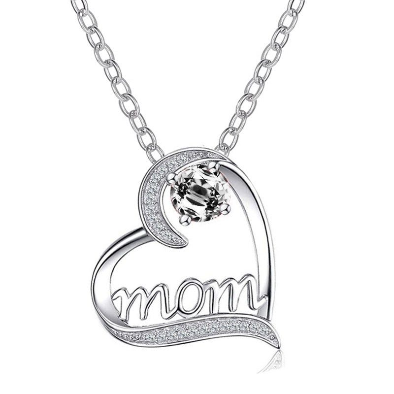 Wholesale Mother's Day Gift Love Letter Heart-shaped Mom Necklace